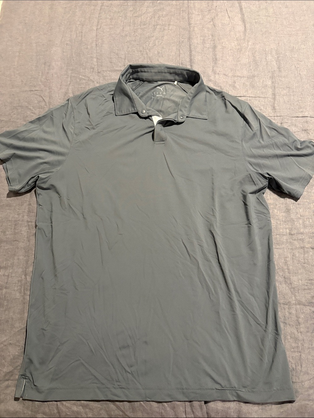 Men's Puma Short-Sleeve Polo Golf Shirt in Slate Gray